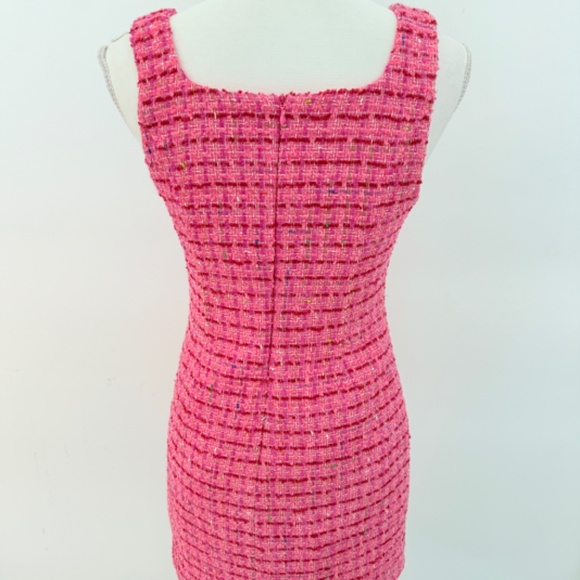 Katie J NYC Girls Pink Tweed Samantha Bouche Jacket & Mini Dress Cocktail Party - Picture 7 of 14